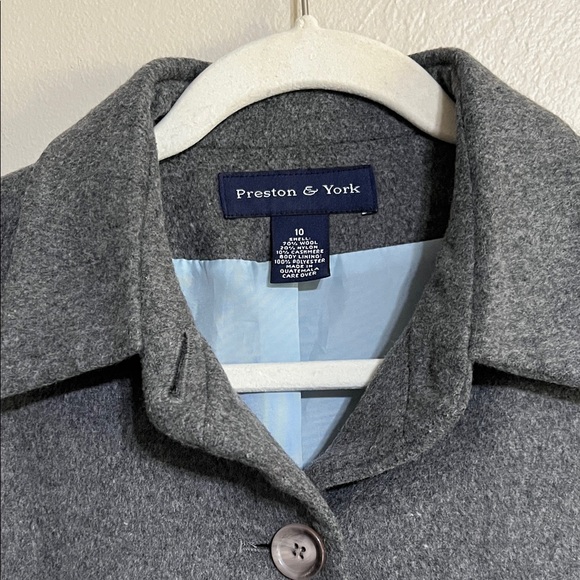 Preston & York Dark Gray Pea Coat - Picture 2 of 10